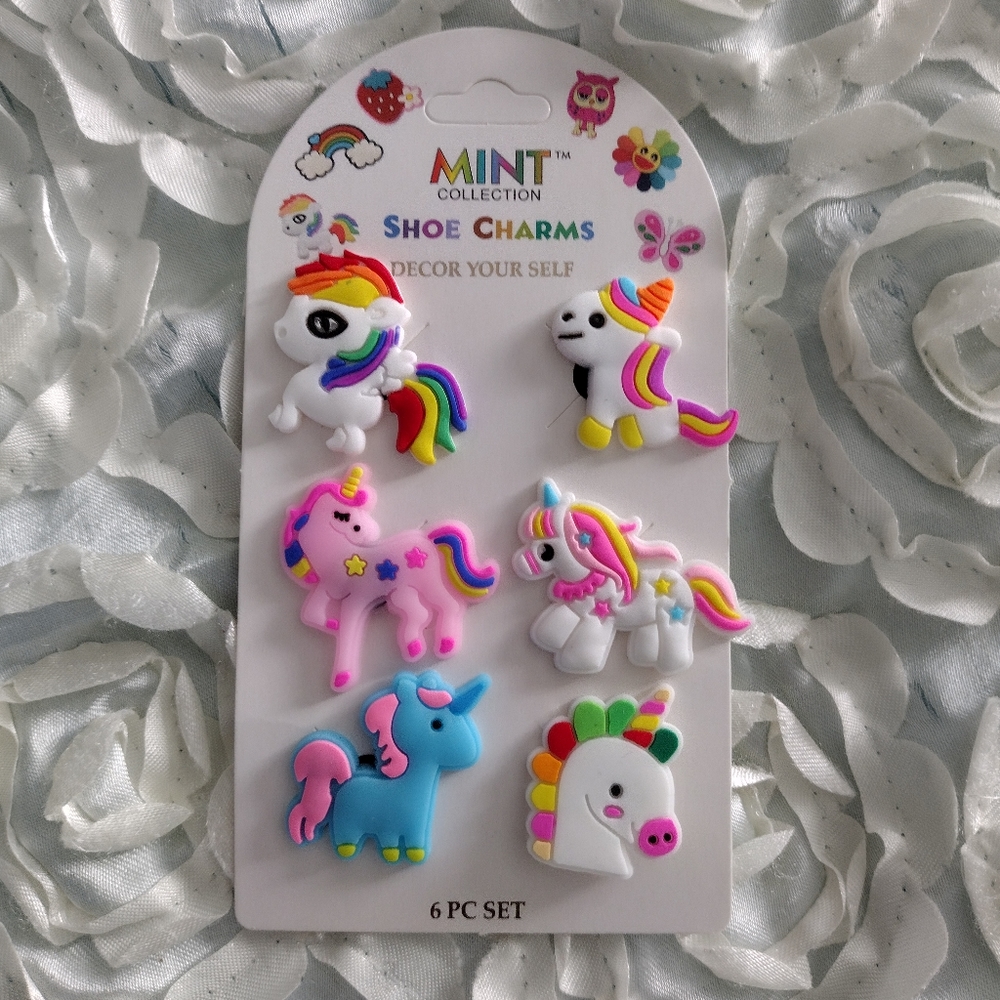 Unicorn shoe charms